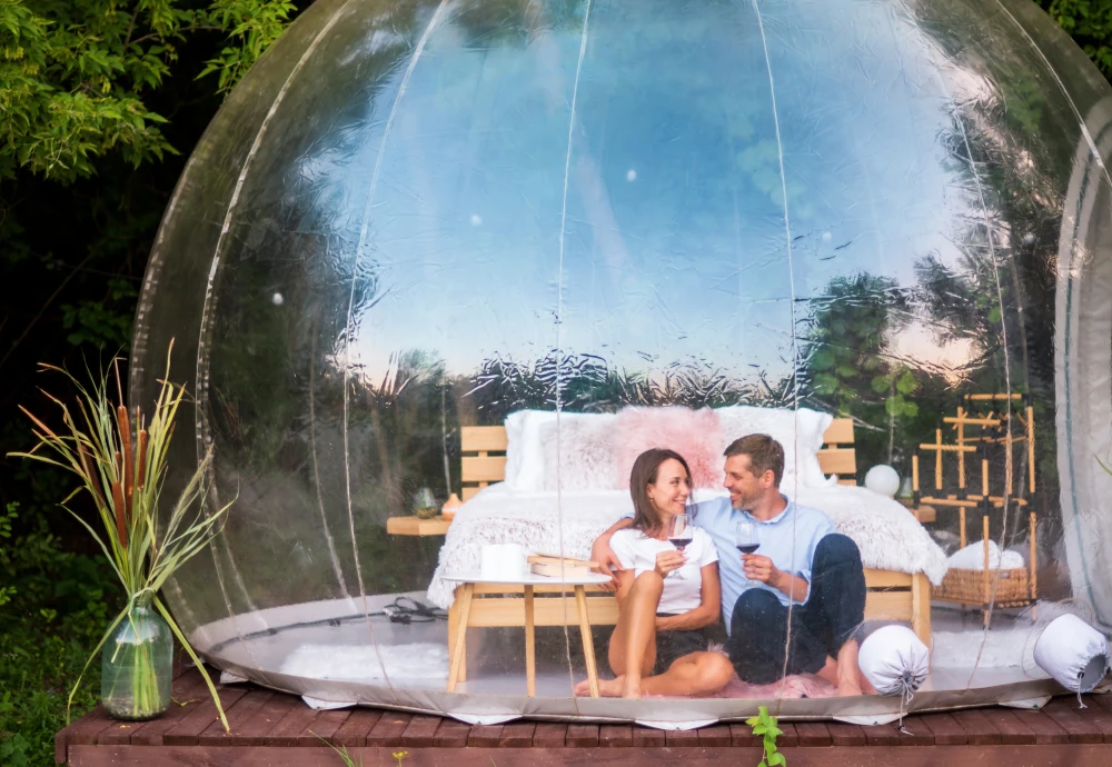 outdoor single tunnel inflatable bubble camping tent